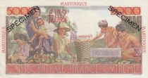 Martinique 5000 Francs Sch?lcher - 1946 Specimen