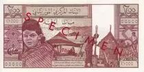 Mauretanien 200 Ouguiya -  Young woman, village scene - Specimen - ND (1973) - P.2s