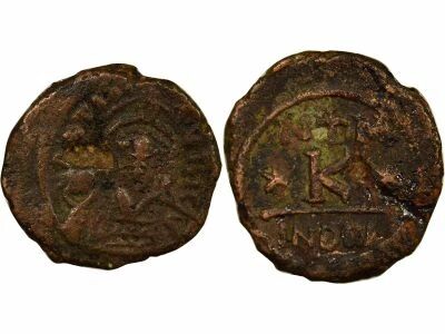Maurice - 1/2 Follis, Serie B - Year 3 (584 / 585) Carthage