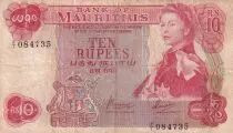 Mauricio 10 Rupees - Elisabeth II - ND (1967) - Parliament - Serial Z.1 - P.31cr