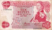 Mauricio 10 Rupees - Elizabeth II - Serial A.24 - VF - P.31c