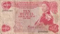 Mauricio 10 Rupees Elisabeth II - 1967 - Serial A.63