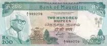 Mauricio 200 Rupees - Sir Seewoodsagur Ramgoolam - ND (1985) - P.39a