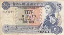 Mauricio 5 Rupees - Elizabeth II - Mauritius - 1967 -  Series A.43