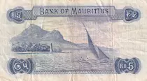 Mauricio 5 Rupees Elizabeth II - Serial A.20 - VF - P.30c