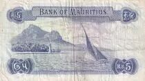 Mauricio 5 Rupees Elizabeth II - Serial A.29