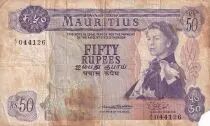 Mauricio 50 Rupees - Elizabeth II - Serial A.1 - VG - P.33a
