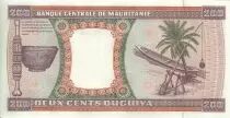 Mauritania 200 Ouguiya - Canoe - Palm tree- 28-11-2002 - Serial U.018