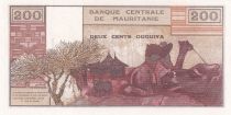Mauritanie 200 Ouguiya - Jeune fille - Scène de village - Spécimen N°31 - ND (1973) - P.2s