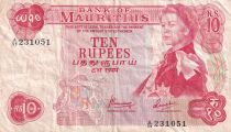 Mauritius 10 Rupees - Elisabeth II - ND (1967) - Parliament - Serial A.59 - P.31b