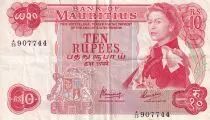 Mauritius 10 Rupees - Elizabeth II - Serial A.39 - VF - P.31c