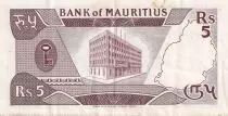 Mauritius 5 Roupies - Monuments - Serial A.1 - P.34