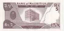 Mauritius 5 Roupies - Monuments - Serial A.9 - P.34