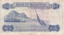 Mauritius 5 Rupees - Elizabeth II - Serial A.17 - P.30c