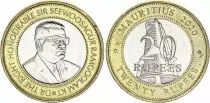 Maurizius 20 Rupees - Sir Seewoosagur Ramgoolam - Bank of Mauritius - 2020