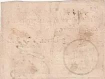 Mayence 3 livres Red, blackstamping in circle - May 1793 - Serial A