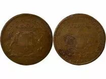 Mayors of Nantes, Charles-C&eacute;sar Chevalier - Copper Token -1677