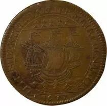 Mayors of Nantes, Charles-C&eacute;sar Chevalier - Copper Token -1677