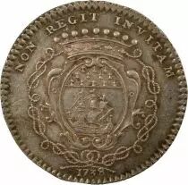 Mayors of Nantes, Fran&ccedil;ois Moricaud - Silver Token - 1739