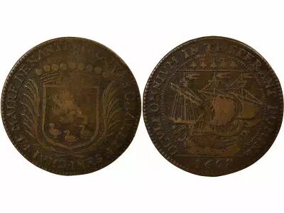 Mayors of Nantes, Jacques Charette - Copper Token -1668