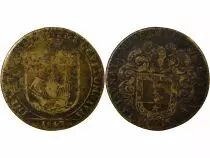 Mayors of Nantes, Jacques de Bourgues - Brass Token -1647