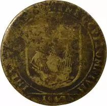 Mayors of Nantes, Jacques de Bourgues - Brass Token -1647