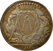 Mayors of Nantes, Jean Baptiste Gell&eacute;e - Silver Token, 1st Mandate - 1756