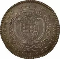 Mayors of Nantes, Jean Baptiste Gell&eacute;e - Silver Token, 2nd Mandate - 1776