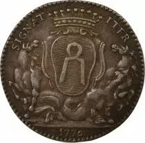 Mayors of Nantes, Jean Baptiste Gell&eacute;e - Silver Token, 2nd Mandate - 1776