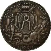 Mayors of Nantes, Jean Baptiste Gell&eacute;e - Silver Token, 2nd Mandate - 1780 / 1781