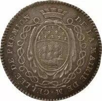 Mayors of Nantes, Jean Baptiste Gell&eacute;e - Silver Token, 2nd Mandate - 1780 / 1781