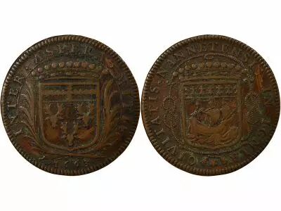 Mayors of Nantes, Louis Mac� - Copper Token -1663