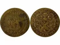 Mayors of Nantes, Mathurin Boux - Brass Token -1649
