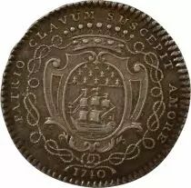 Mayors of Nantes, Ren&eacute; Darquistade - Silver Token, 2nd Mandate - 1740