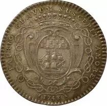 Mayors of Nantes, Ren&eacute; Darquistade - Silver Token, 2nd Mandate - 1743