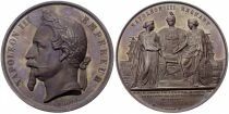 M&eacute;daille Francia Bronce Napol&eacute;on III 1860
