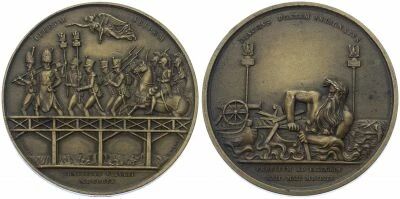M�daille Francia Bronzo Napol�on Ier, Empereur de France, Roi d\'Italie 1809