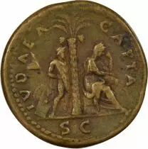 M&eacute;daille Italien M&eacute;daille Bronze Vespasien XVII-XIXe si&egrave;cle