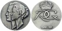 M&eacute;daille Monaco Argento Rainier III de Monaco 1956