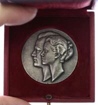 M&eacute;daille Monaco Argento Rainier III de Monaco 1956