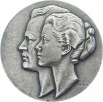 M&eacute;daille Monaco Argento Rainier III de Monaco 1956