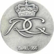 M&eacute;daille Monaco Silber Rainier III de Monaco 1956