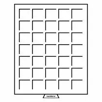 Médaillier 35 compartiments carrés jusqu\'à 35 mm Ø  teinte fumée