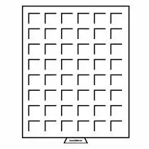 Médaillier 48 compartiments carrés jusqu\'à 28 mm Ø  teinte fumée