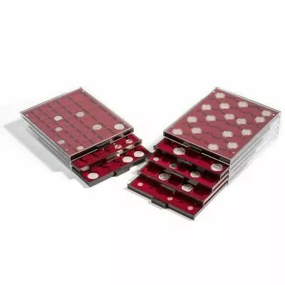 M�daillier pour 5 S�ries de pi�ces d\'Euros sous capsules  teinte fum�e