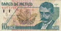 Messico 10 Pesos - Emiliano Zapata - 1994 - Serial R - P.105a