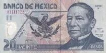 Messico 20 Pesos - Benito Juarez - 2005 - Serial X - P.116e