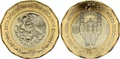 Messico 20 Pesos - Bimetalic - 500th anniversary of historical memorial - 2021 - AU - P.NEW