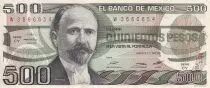 Messico 500 Pesos - Madero - Bas relief - 1984 - Serial CY - P.79a