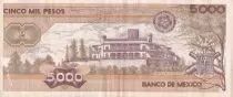 Messico 5000 Pesos - Soldiers - Chapultepec Castle - Serial GE - 1989 - VF+ - P.88